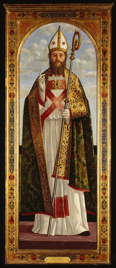 Ein Bischof heiliger Segen von Vittore Carpaccio